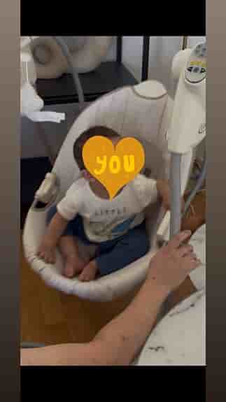 Baby Graco babysitter med gungfunktion vit och brun