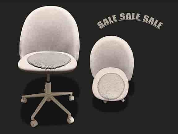 Ikea kontorsstol med hjul vit