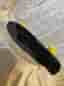 Skateboard plast 56 cm svart med gula hjul