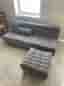 Soffa med fotpall