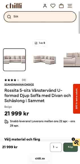 Rossita soffa