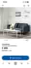 IKEA Landskrona 2-sits soffa blå tyg