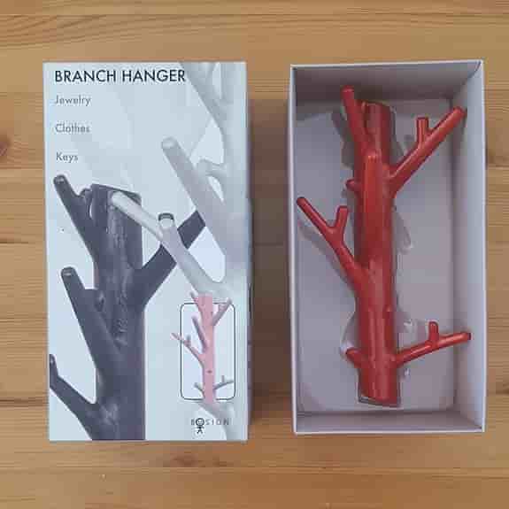 Röd smyckeskrok Bosign Branch Hanger