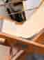 Berga Form solstol i teak med beige tyg