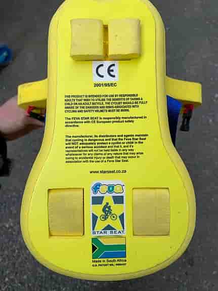 Feva Star Seat cykelbarnstol gul