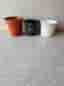 Krukor plast 3 stycken Big Size terrakotta svart vit
