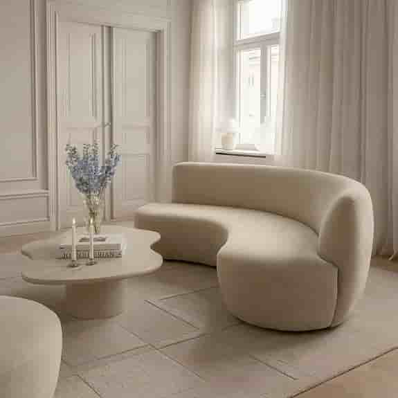 Moon 4-sits Soffa Velvet Greige NY