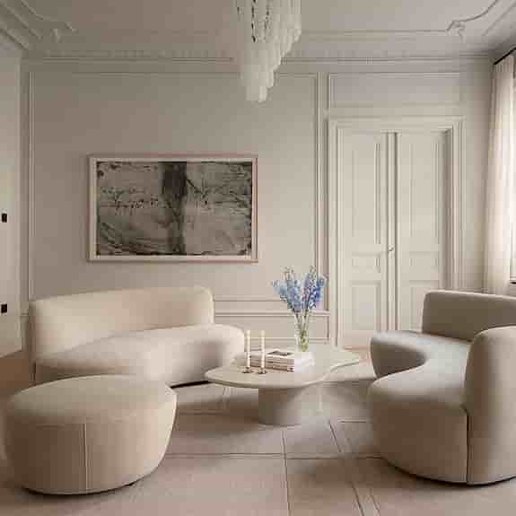 Moon 4-sits Soffa Velvet Greige NY