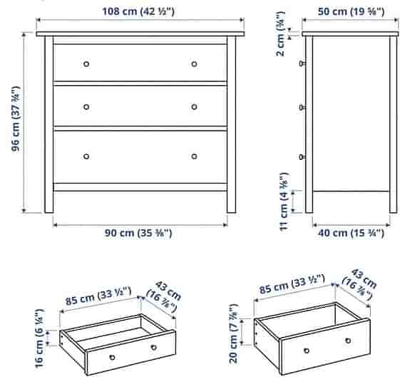 Ikea Hemnes byrå
