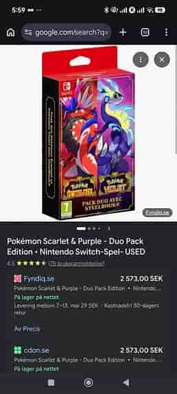 Nintendo Switch OLED Pokémon Scarlet & Violet Edition konsol med masse spel
