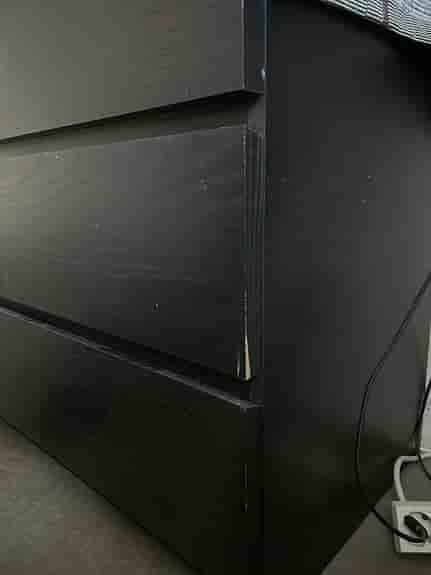 IKEA MALM byrå - 3 lådor, svartbrun - 400 kr