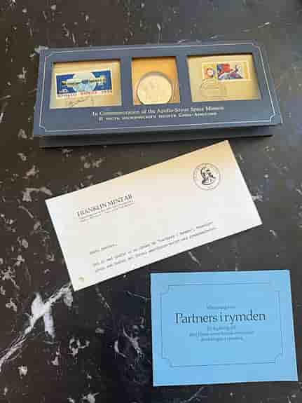 Franklin Mint Apollo-Soyuz 1975 - Sterling Silver Komplett Set
