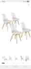Matstolar Tectake Friederike vit 4-pack
