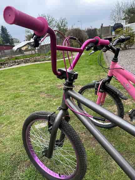 BMX cykel 20" grå/lila