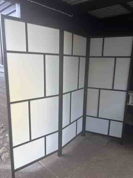 IKEA RISÖR skärmvägg vit/svart 216x185 cm