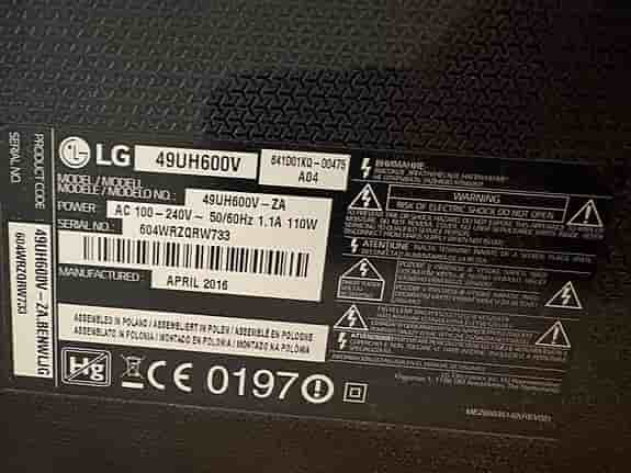 LG 49UH600V 49" LED TV