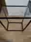 Sidobord i glas & svart metall
