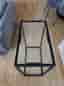 Sidobord i glas & svart metall