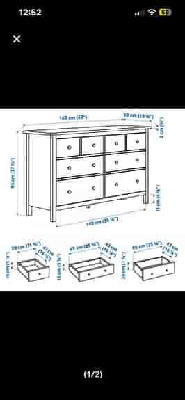 Ikea Hemnes byrå 8 lådor