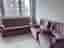 IKEA  soffgrupp 3-sits soffa + 2 fåtöljer rosa sammet