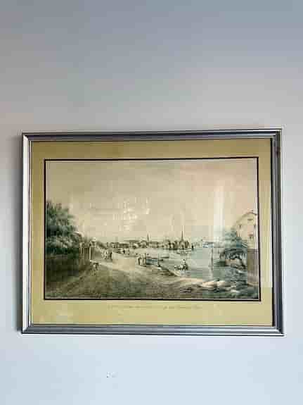 Vintage Tavla av Stockholm Johan Fredrik Martin Tryck