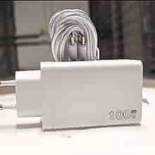 Snabbladdare 100W GaN + 2m C+ C Kabel | För MacBook & Mobil