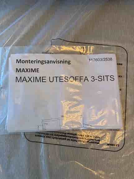Mio Maxime utesoffa 3-sits beige - helt ny, oanvänd