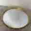 Oval spegelbricka med guldram