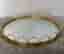Oval spegelbricka med guldram