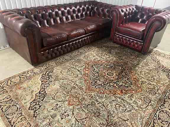 Chesterfield  soffa + fåtölj