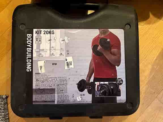 Bodybuilding hantelset 20 kg med väska