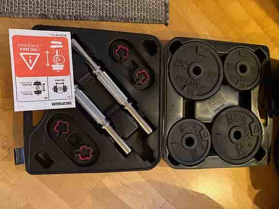 Bodybuilding hantelset 20 kg med väska