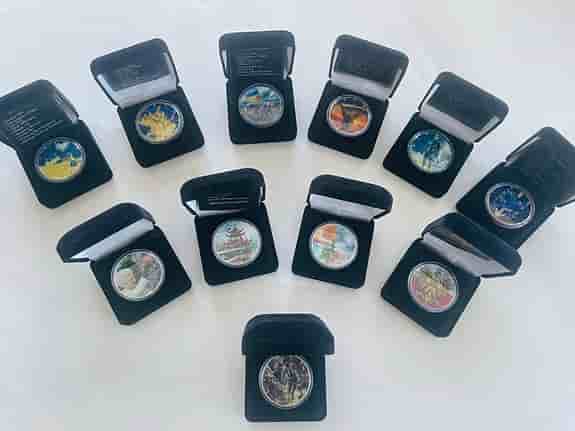 Unika 1 oz Silvermynt Limited Edition Endast 100 ex! Maradona, Ukraina & Taiwan