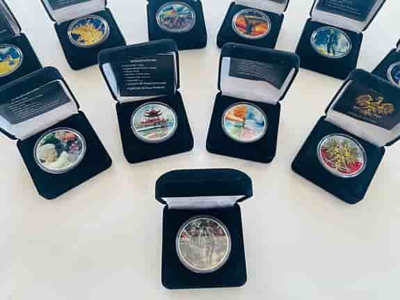 Unika 1 oz Silvermynt Limited Edition Endast 100 ex! Maradona, Ukraina & Taiwan