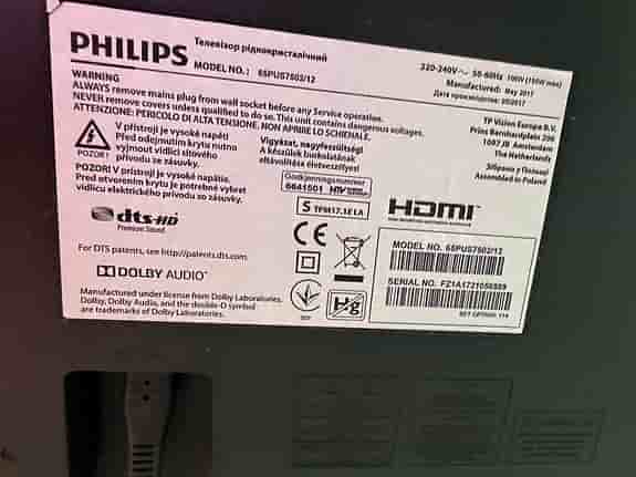 PHILIPS 65PUS7502/12 65" LED-TV med 4K, Ambilight + TV Bänk