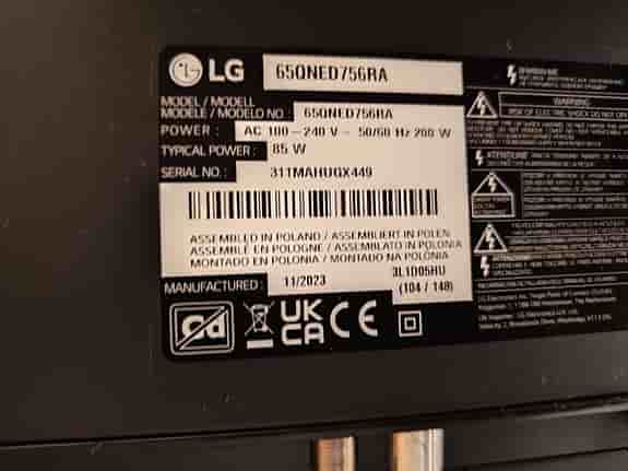 LG 65" TV
