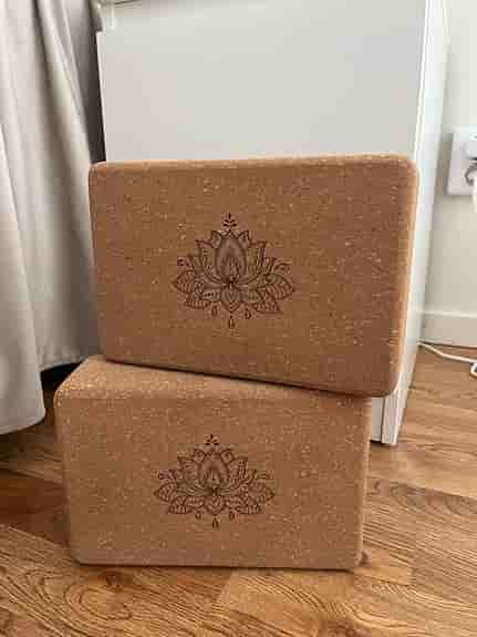 Yogablock i kork, 2-pack