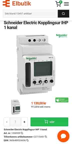 Schneider Electric Kopplingsur IHP 1C Veckour