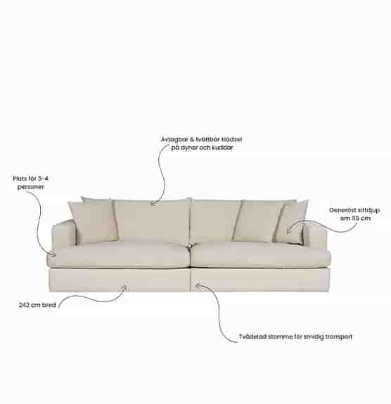 Bolnuevo 4-sitssoffa beige