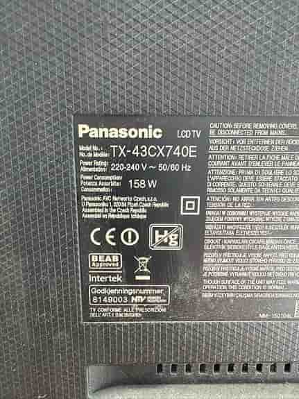 Panasonic 43” 4K Smart TV – TX-43CX740E - Fjärrkontroll trasig