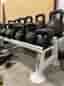 Set kettlebells 266kg bla Eleiko inkl ställ.