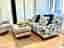 Howardsoffa Klassisk 2,5 sits soffa i marint Eastcoast designat tyg.