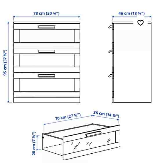 IKEA byrå Brimnes