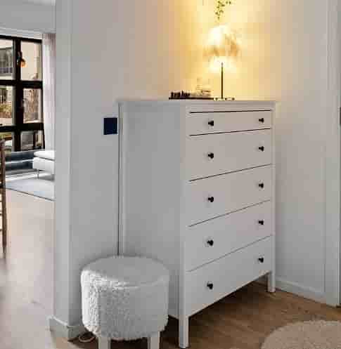 IKEA Koppang byrå med 5 lådor vit