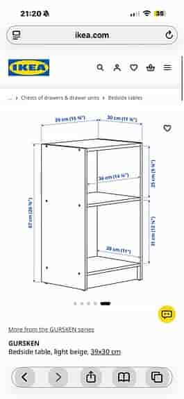 Gursken ikea byrå/sängbord