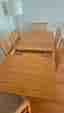 Matgrupp med 6 stolar 220 x 84 x 74