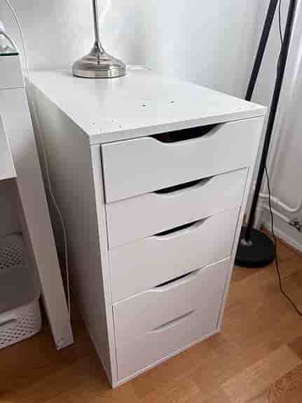 Vit byrå ikea , förvaringslådor