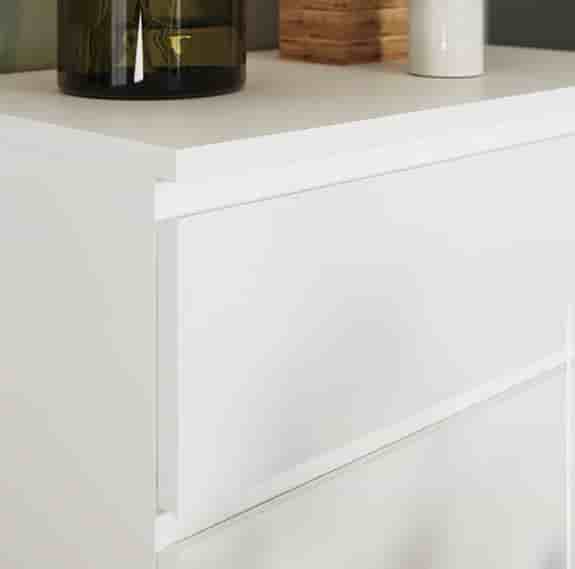 IKEA MALM Byrå med 6 lådor, vit