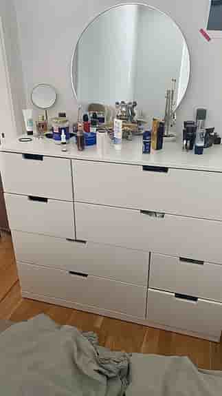 IKEA byrå med 8 lådor vit 120x99 cm