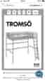 IKEA TROMSÖ loftsäng metall, grå